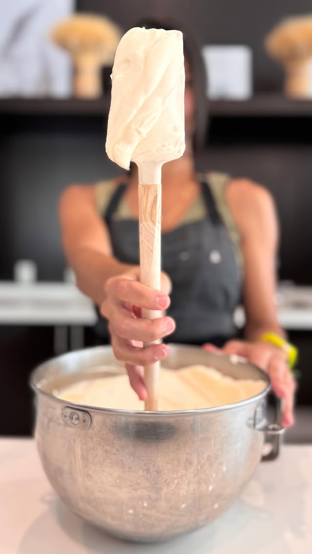 The buttercream Yoana created after rejecting heavy, overly sweet creams. primary visual